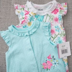 Little Me Two Piece Baby Girl Rompers 9 Months NWT